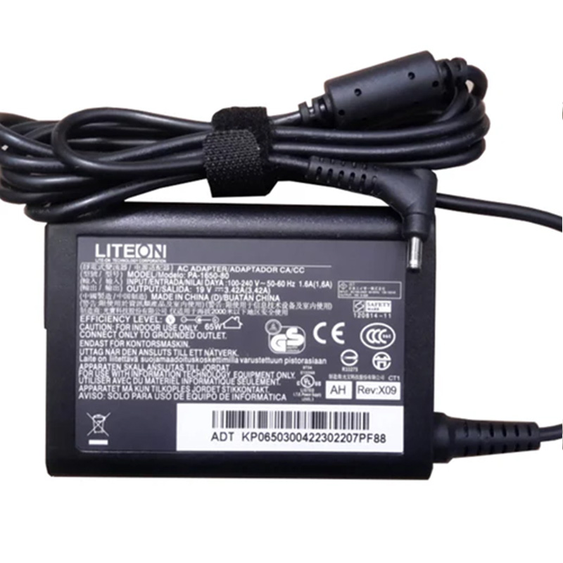 Original Liteon 19V 3.42A 65W Laptop AC Adapter Power Supply PA-1650-80 for Acer Aspire S7-191 Series Ultrabook, 3.0*1.1mm